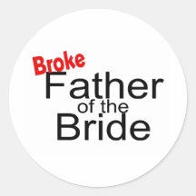 Father of the Bride (Broke) Sticker