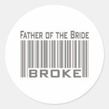 Father of the Bride Broke Stickers