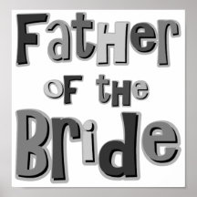 Father of the Bride Grey Poster