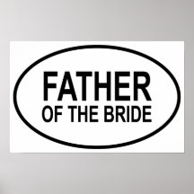 Father of the Bride Wedding Oval Print
