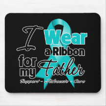 Father - Teal Awareness Ribbon Mouse Mats