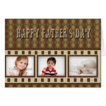 Father's Day Argyle Photo Card