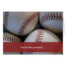 Father's Day, Baseball Greeting Card
