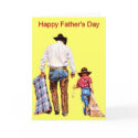 Father's Day Cowboy and Son (Blank) cards