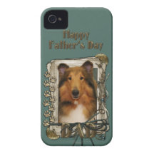 Fathers Day DAD - Stone Paws - Collie - Natalie Case-Mate iPhone 4 Case