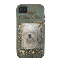 Fathers Day DAD - Stone Paws - Lowchen iPhone 4/4S Covers