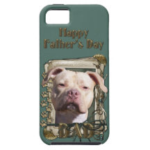Fathers Day DAD Stone Paws - Pitbull - Jersey Girl