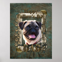 Fathers Day DAD - Stone Paws - Pug