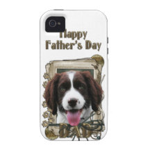 Fathers Day DAD - Stone Paws - Springer - Baxter Case-Mate iPhone 4 Cases