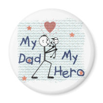 Father's Day Hero Dad Refrigerator Magnets