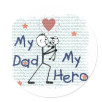 Father's Day Hero Dad Stickers