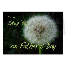 Father's Day Step Dad dandelion wish for Card