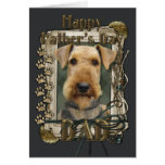 Fathers Day - Stone Paws - Airedale Greeting Card