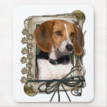 Fathers Day - Stone Paws - Beagle Mousepad