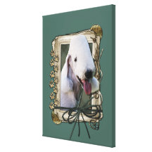 Fathers Day - Stone Paws - Bedlington Terrier Canvas Prints