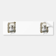 Fathers Day - Stone Paws - Bichon Frise Bumper Stickers