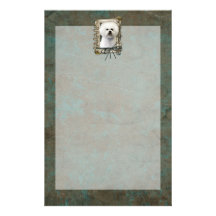 Fathers Day - Stone Paws - Bichon Frise Stationery Design