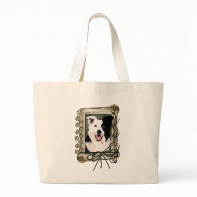 Fathers Day - Stone Paws - Border Collie Tote Bag