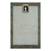 Fathers Day - Stone Paws - Cavalier - Tri Colour Personalised Stationery