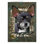 Fathers Day - Stone Paws - Chihuahua - Isabella Greeting Cards