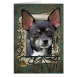 Fathers Day - Stone Paws - Chihuahua - Isabella Greeting Card