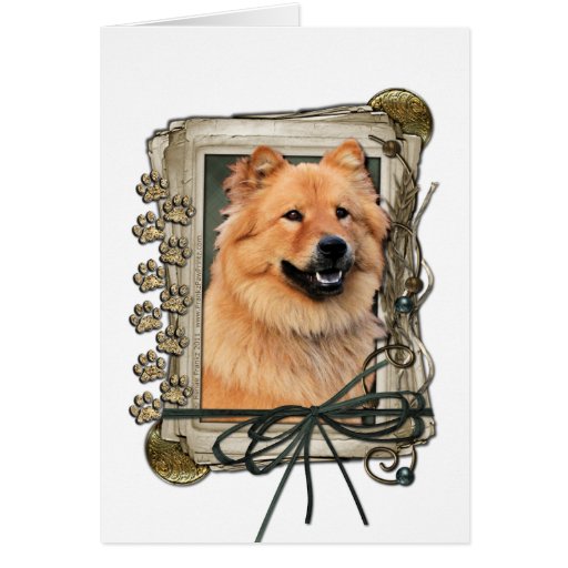 Fathers Day - Stone Paws - Chow Chow Greeting Card