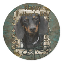 Fathers Day - Stone Paws - Dachshund - Winston Stickers