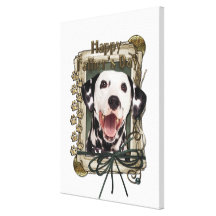 Fathers Day - Stone Paws - Dalmatian Gallery Wrapped Canvas