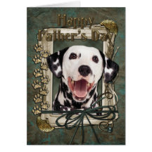 Fathers Day - Stone Paws - Dalmatian Greeting Card