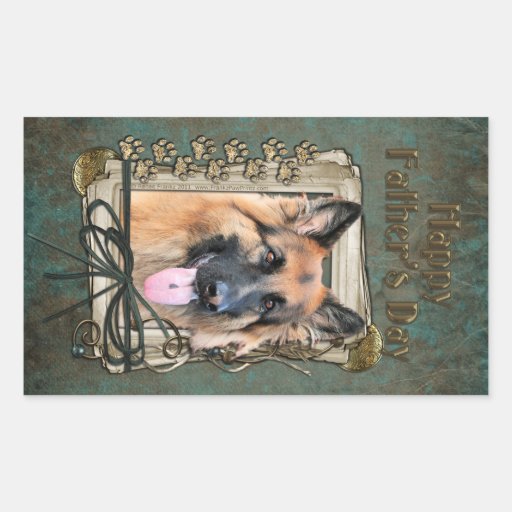 Fathers Day - Stone Paws - German Shepherd -Chance Stickers