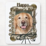 Fathers Day - Stone Paws Golden Retriever - Corona Mouse Pad