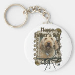 Fathers Day - Stone Paws - GoldenDoodle Keychain