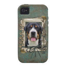 Fathers Day - Stone Paws - Greater Swiss Mountain Case-Mate iPhone 4 Cover