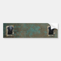 Fathers Day - Stone Paws - Labrador - Black Bumper Sticker