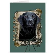 Fathers Day - Stone Paws - Labrador - Black Card