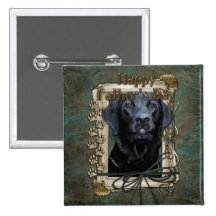 Fathers Day - Stone Paws - Labrador - Black - Gaug Buttons