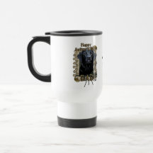 Fathers Day - Stone Paws - Labrador - Black Coffee Mugs