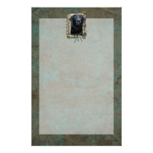 Fathers Day - Stone Paws - Labrador - Black Stationery