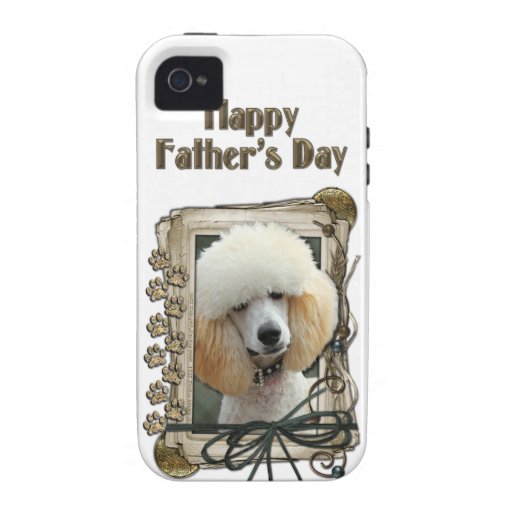 Fathers Day - Stone Paws - Poodle - Apricot iPhone 4/4S Case