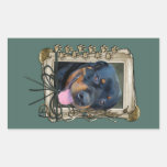 Fathers Day - Stone Paws - Rottweiler - Harley Rectangle Sticker