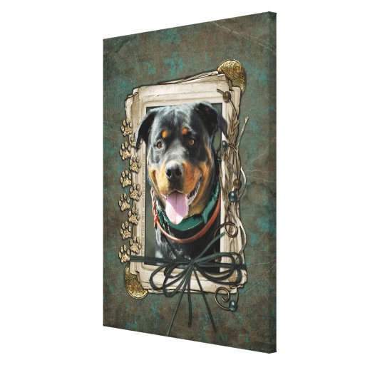 Fathers Day - Stone Paws - Rottweiler - SambaParTi Canvas Print
