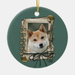 Fathers Day - Stone Paws - Shiba Inu Christmas Tree Ornaments