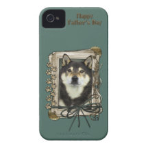Fathers Day - Stone Paws - Shiba Inu - Yasha iPhone 4 Cases