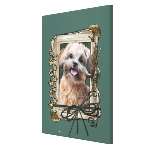 Fathers Day - Stone Paws - ShihPoo - Maggie Canvas Print