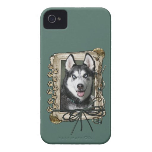 Fathers Day - Stone Paws - Siberian Husky iPhone 4 Cases