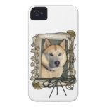 Fathers Day - Stone Paws - Siberian Husky - Copper iPhone 4 Case-Mate Case