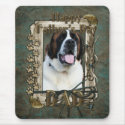 Fathers Day - Stone Paws - St Bernard - Mae - Dad mousepads