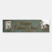 Fathers Day - Stone Paws - West Highland Terrier Bumper Stickers