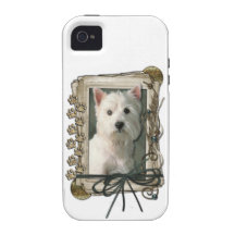 Fathers Day - Stone Paws - Westie Case-Mate iPhone 4 Cases