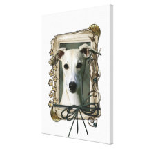 Fathers Day - Stone Paws - Whippet Stretched Canvas Prints